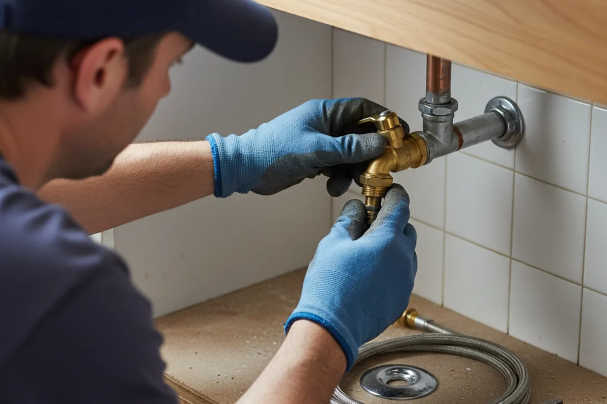 Shutoff valve and fitting work during Emergency Plumbing in Jonesboro